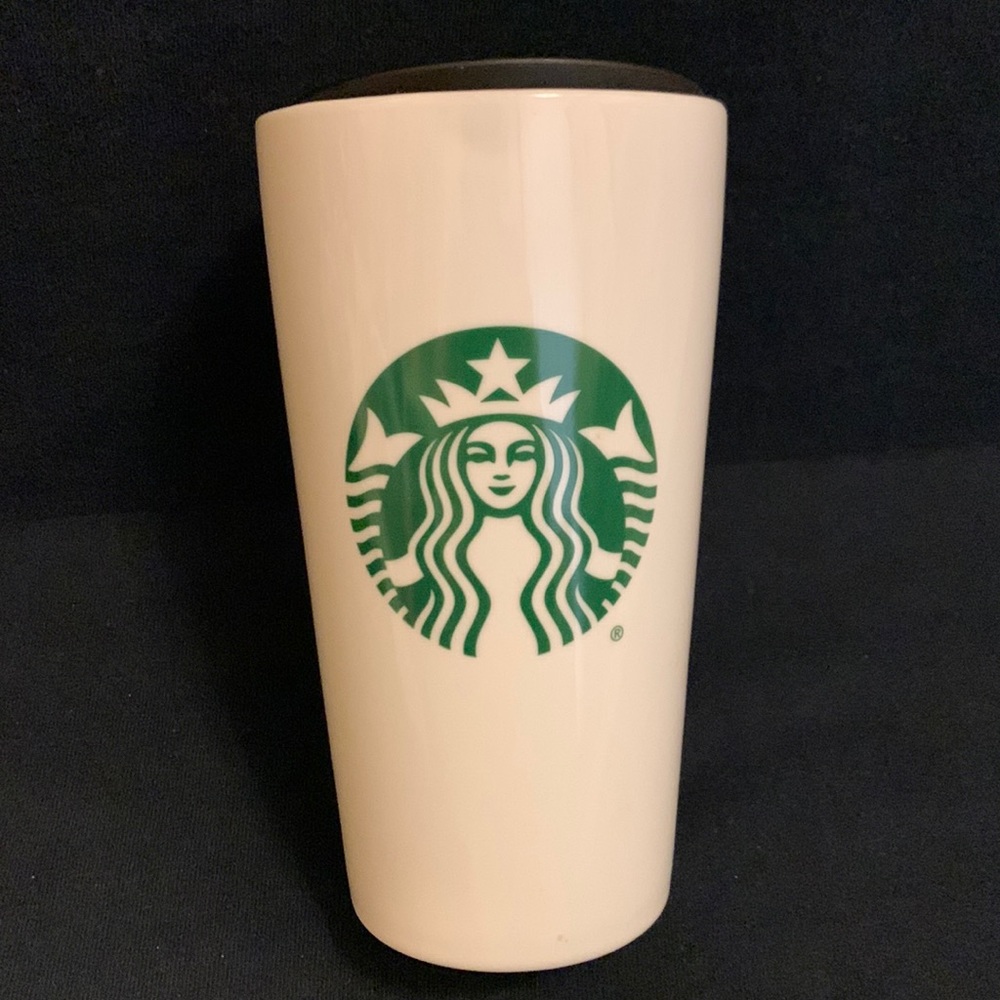 Starbucks 2019 Ceramic To Go Tall Travel Mug Tumbler 12 oz Green Mermaid Logo